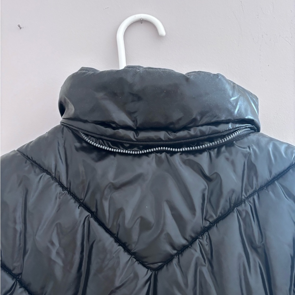 Erin Snow | Quilted Black Shiny Puffer Vest — image 7 of 7